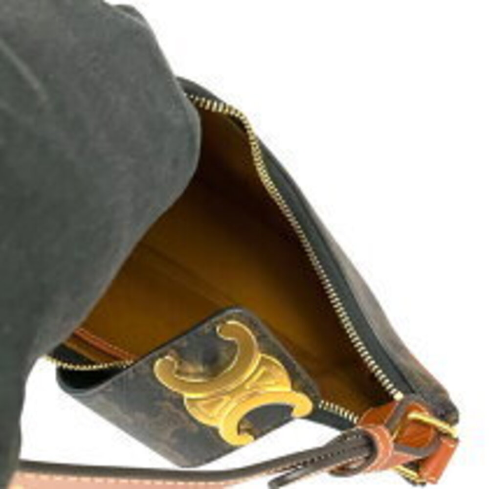 Celine Ava Brown Triomphe Canvas Handbag - Picture 8 of 8